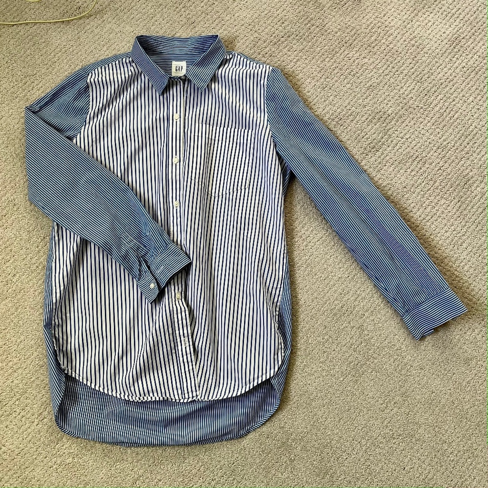 Gap Mixed Stripes Boyfriend Shirt
